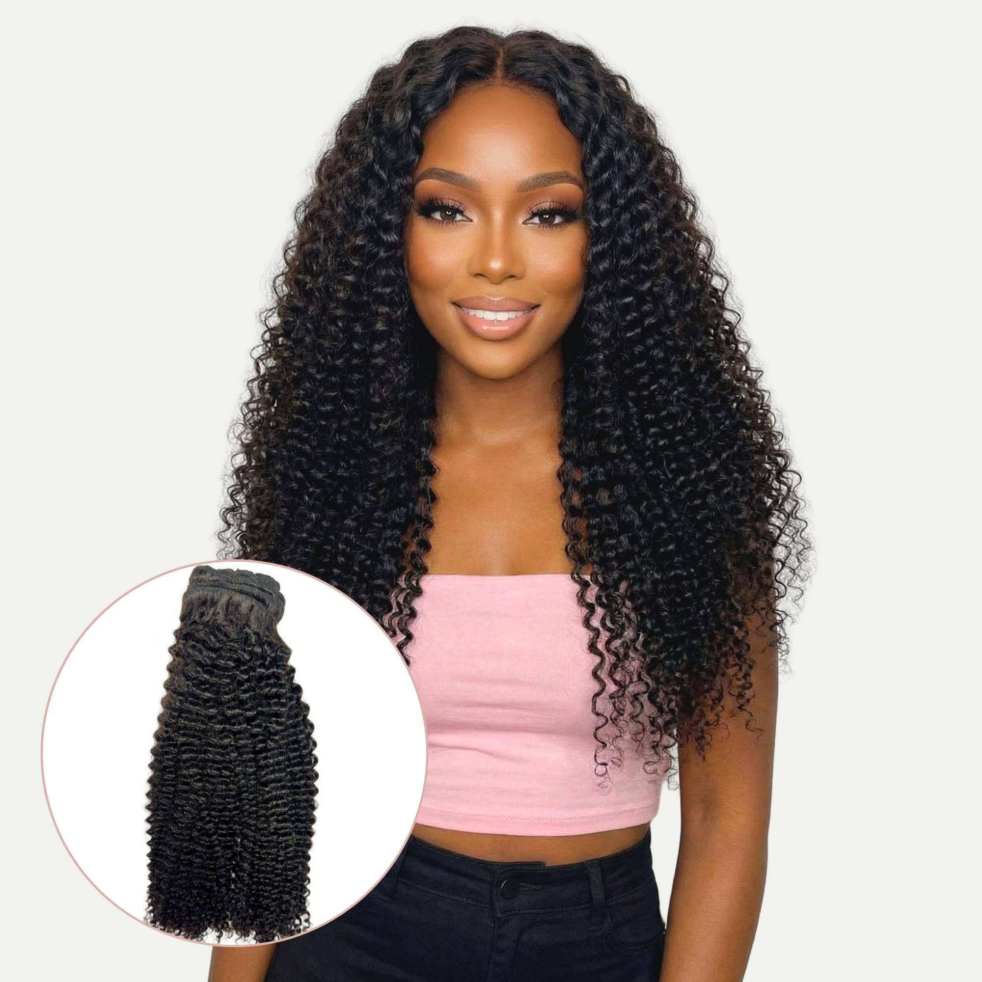 Jerry Curl Clip-In 100% Human Hair Extensions