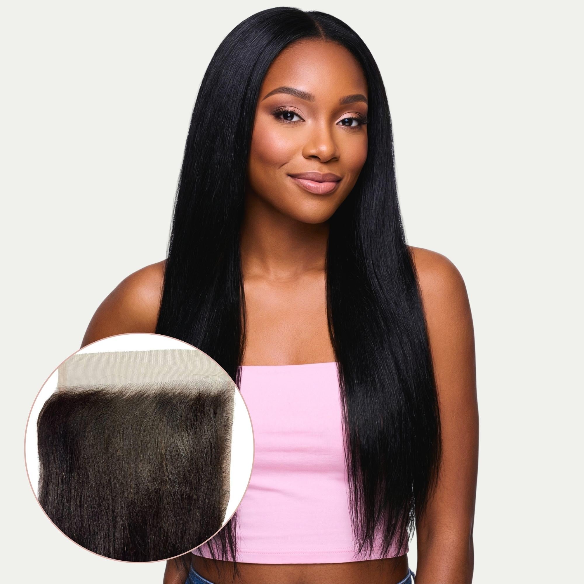 Yaki Straight 6x6 HD Lace Human Hair Closure
